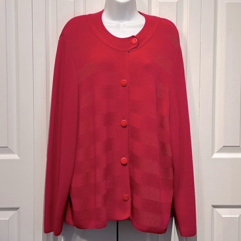 St. James Pink Wool Blend‎ Button Up Cardigan Size 18